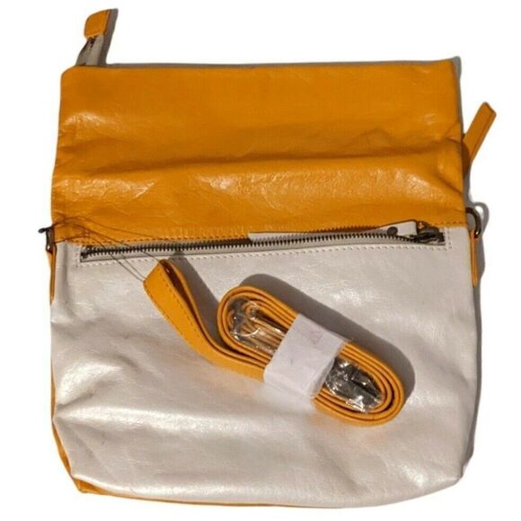 Latico Thandie Cross Body Bag 100% Leather Metal White Gold Removable Strap NWT - Picture 3 of 6